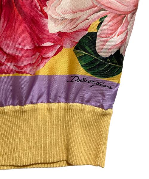 DOLCE & GABBANA（ドルチェ＆ガッバーナ）DOLCE & GABBANA (ドルチェ＆ガッバーナ) シルク切替ノースリーブニット イエロー サイズ:36の古着・服飾アイテム