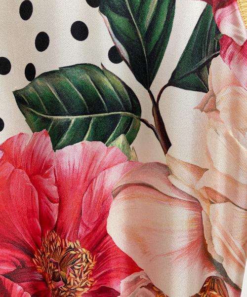 DOLCE & GABBANA（ドルチェ＆ガッバーナ）DOLCE & GABBANA (ドルチェ＆ガッバーナ) シルク切替ノースリーブニット イエロー サイズ:36の古着・服飾アイテム