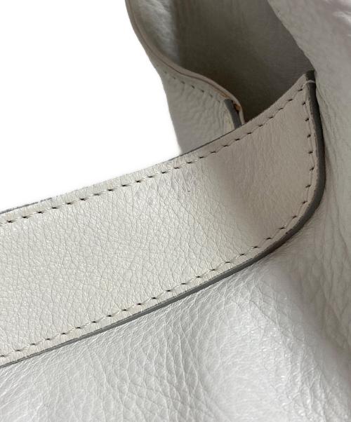 JIL SANDER（ジルサンダー）JIL SANDER (ジルサンダー) バスケットショルダートートバッグ ホワイトの古着・服飾アイテム