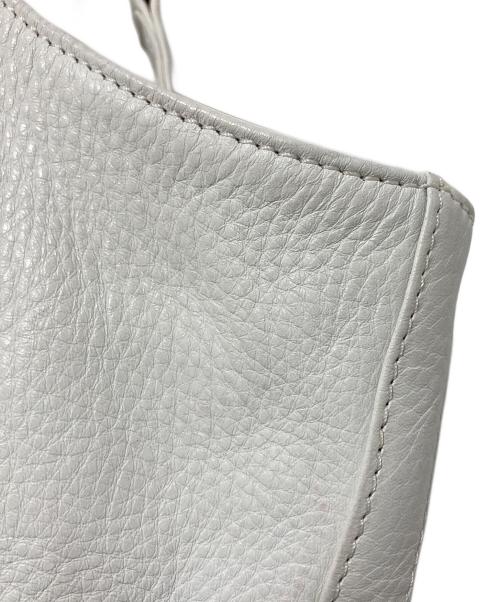 JIL SANDER（ジルサンダー）JIL SANDER (ジルサンダー) バスケットショルダートートバッグ ホワイトの古着・服飾アイテム