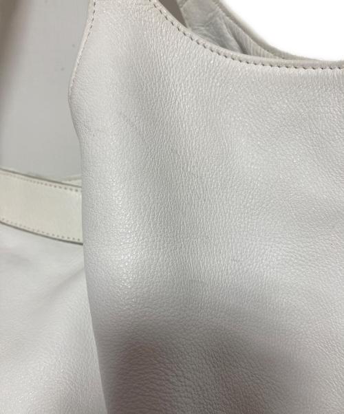 JIL SANDER（ジルサンダー）JIL SANDER (ジルサンダー) バスケットショルダートートバッグ ホワイトの古着・服飾アイテム