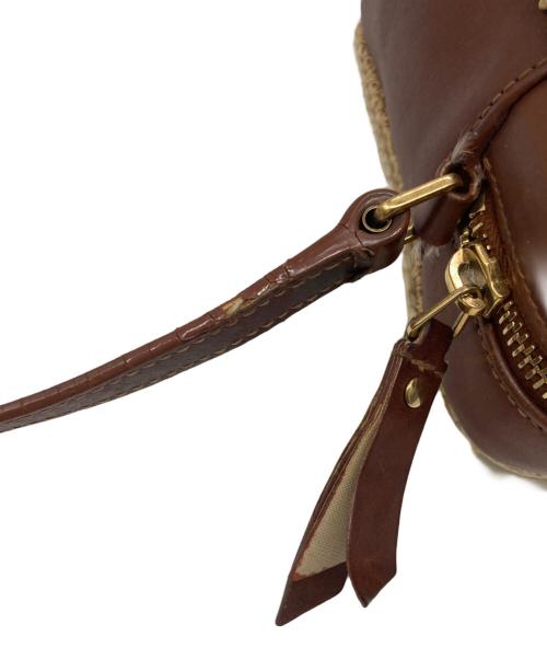 Saint Laurent Paris（サンローランパリ）Saint Laurent Paris (サンローランパリ) ラフィア カメラバッグ ベージュの古着・服飾アイテム