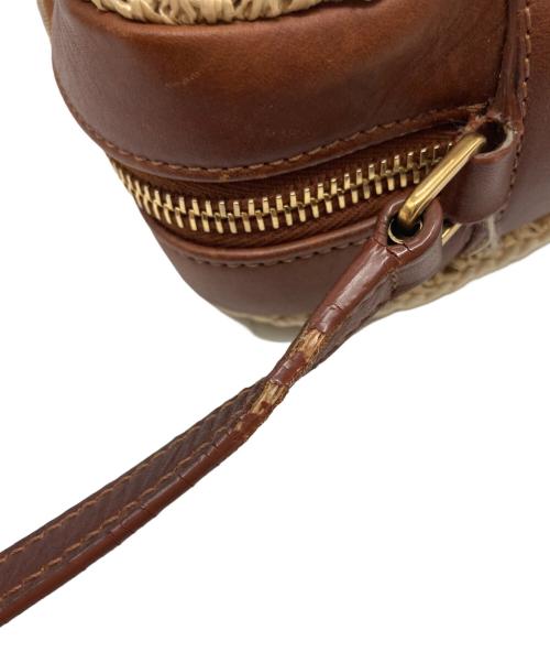 Saint Laurent Paris（サンローランパリ）Saint Laurent Paris (サンローランパリ) ラフィア カメラバッグ ベージュの古着・服飾アイテム