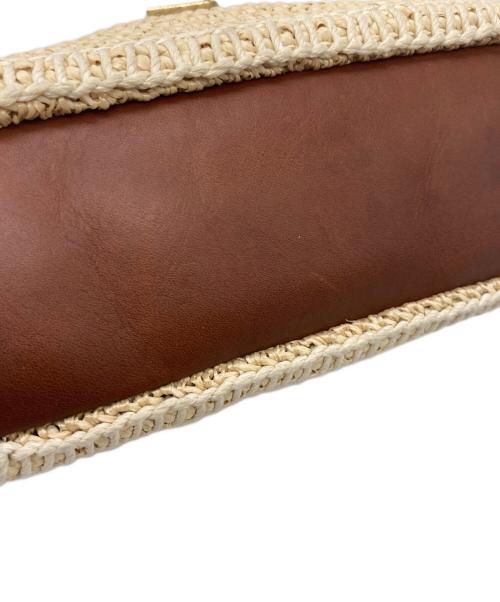 Saint Laurent Paris（サンローランパリ）Saint Laurent Paris (サンローランパリ) ラフィア カメラバッグ ベージュの古着・服飾アイテム