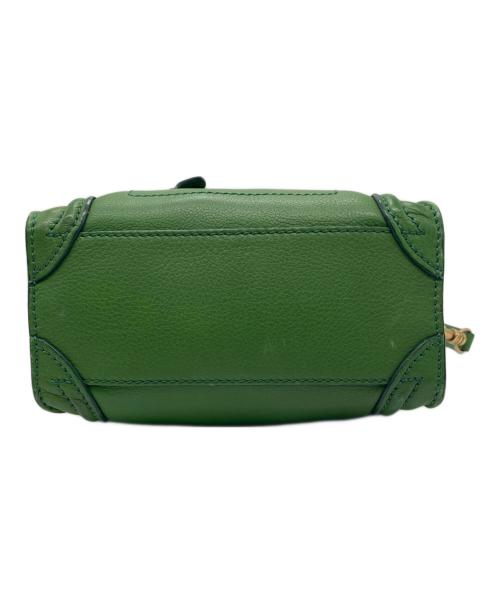 CELINE（セリーヌ）CELINE (セリーヌ) ラゲージ ナノショッパー 2WAYショルダーバッグ グリーンの古着・服飾アイテム