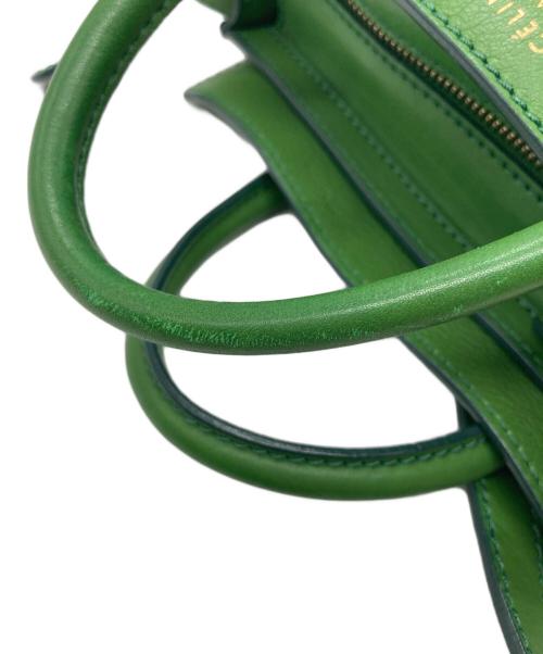 CELINE（セリーヌ）CELINE (セリーヌ) ラゲージ ナノショッパー 2WAYショルダーバッグ グリーンの古着・服飾アイテム