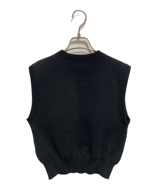 UNITED ARROWS（ユナイテッドアローズ）UNITED ARROWS (ユナイテッドアローズ) 3D フラワーモチーフ ノースリーブ ニットベスト ブラック サイズ:FREEの古着・服飾アイテム