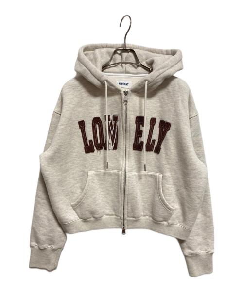 NOHANT（ノアン）NOHANT (ノアン) LOVELY CROP HOODIE ZIP-UP OATMEAL ベージュ サイズ:Ｍの古着・服飾アイテム