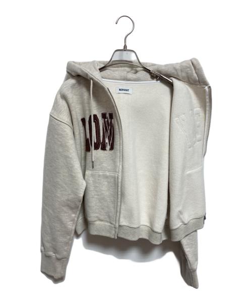 NOHANT（ノアン）NOHANT (ノアン) LOVELY CROP HOODIE ZIP-UP OATMEAL ベージュ サイズ:Ｍの古着・服飾アイテム