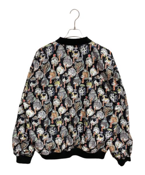 graniph（グラニフ）graniph (グラニフ) 猫舌茸化け猫リバーシブル ブルゾン ブラック サイズ:Lの古着・服飾アイテム