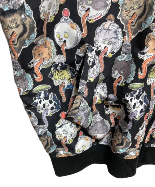 graniph（グラニフ）graniph (グラニフ) 猫舌茸化け猫リバーシブル ブルゾン ブラック サイズ:Lの古着・服飾アイテム