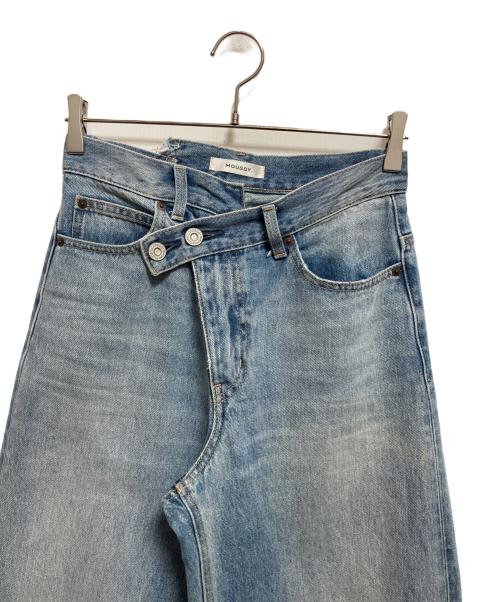moussy（マウジー）moussy (マウジー) CROSS WAIST WIDE STRAIGHT ブルー サイズ:1の古着・服飾アイテム