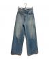 moussy（マウジー）の古着「CROSS WAIST WIDE STRAIGHT」｜ブルー