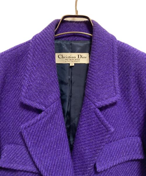 Christian Dior（クリスチャン ディオール）Christian Dior (クリスチャン ディオール) ウールコート パープル サイズ:9の古着・服飾アイテム