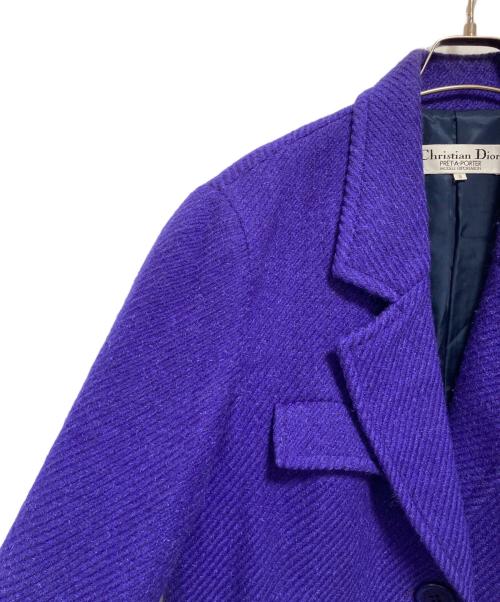 Christian Dior（クリスチャン ディオール）Christian Dior (クリスチャン ディオール) ウールコート パープル サイズ:9の古着・服飾アイテム
