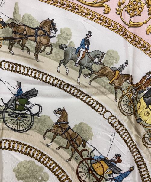 HERMES（エルメス）HERMES (エルメス) シルクスカーフ ピンクの古着・服飾アイテム