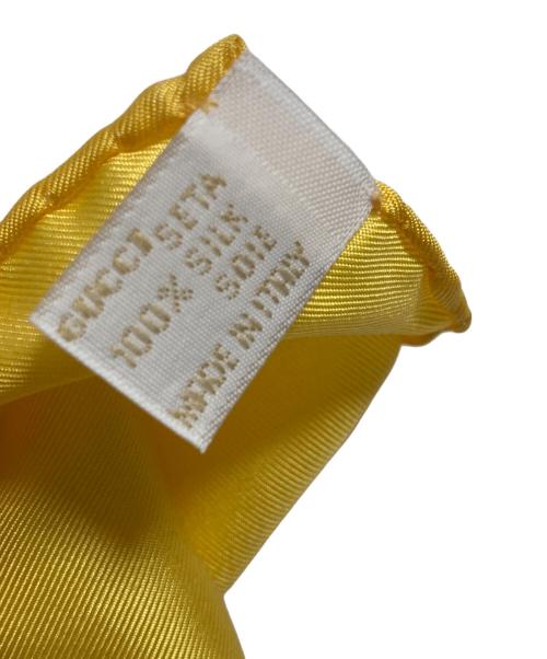 GUCCI（グッチ）GUCCI (グッチ) フローラル柄スカーフ イエローの古着・服飾アイテム