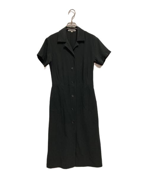 JIL SANDER（ジルサンダー）JIL SANDER (ジルサンダー) S/Sシャツワンピース ブラック サイズ:34の古着・服飾アイテム