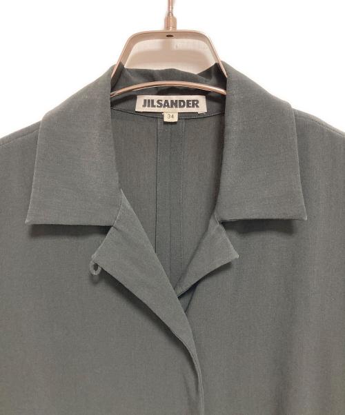 JIL SANDER（ジルサンダー）JIL SANDER (ジルサンダー) S/Sシャツワンピース ブラック サイズ:34の古着・服飾アイテム