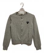 PLAY COMME des GARCONSプレイコムデギャルソン）の古着「ハートワッペンカーディガン」｜グレー