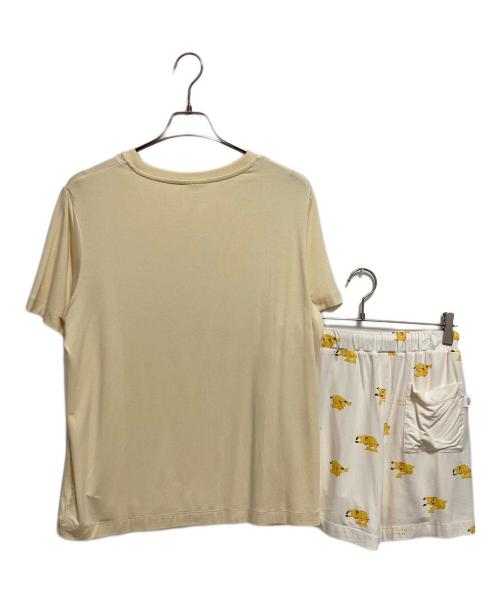 gelato pique（ジェラートピケ）gelato pique (ジェラートピケ) 接触冷感プリントTシャツ＆ショートパンツセット イエロー×ホワイト サイズ:FREEの古着・服飾アイテム