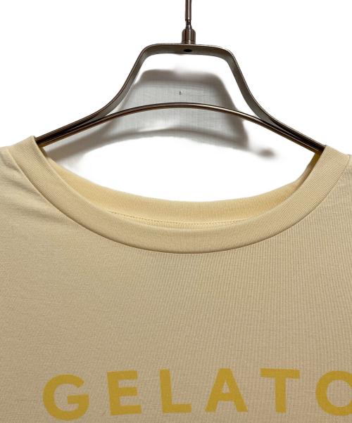 gelato pique（ジェラートピケ）gelato pique (ジェラートピケ) 接触冷感プリントTシャツ＆ショートパンツセット イエロー×ホワイト サイズ:FREEの古着・服飾アイテム