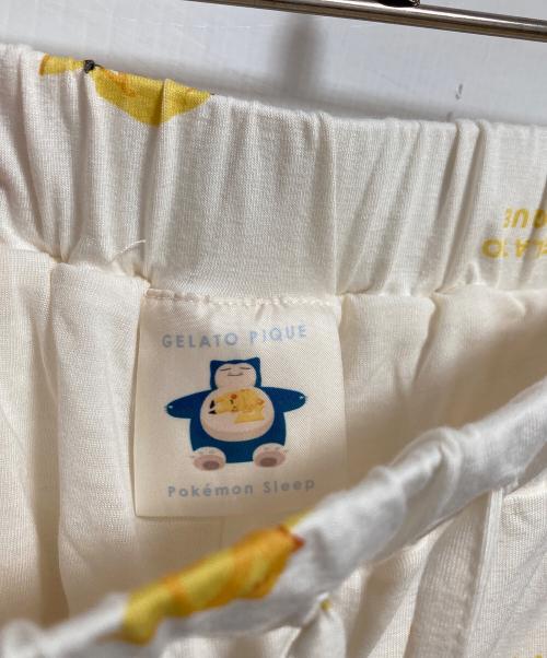gelato pique（ジェラートピケ）gelato pique (ジェラートピケ) 接触冷感プリントTシャツ＆ショートパンツセット イエロー×ホワイト サイズ:FREEの古着・服飾アイテム