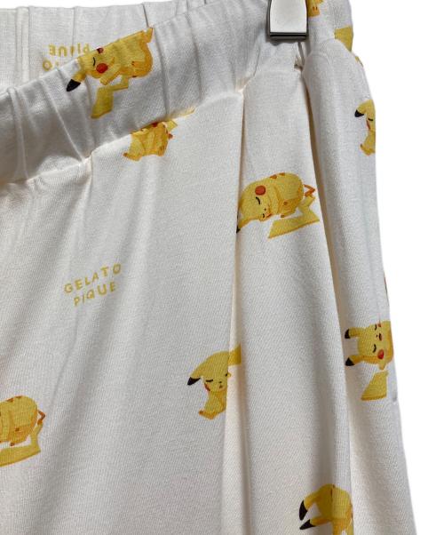 gelato pique（ジェラートピケ）gelato pique (ジェラートピケ) 接触冷感プリントTシャツ＆ショートパンツセット イエロー×ホワイト サイズ:FREEの古着・服飾アイテム