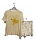 gelato pique（ジェラートピケ）の古着「接触冷感プリントTシャツ＆ショートパンツセット」｜イエロー×ホワイト