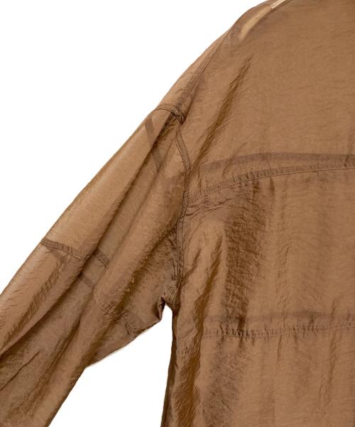 CLANE（クラネ）CLANE (クラネ) SWITCH DESIGN LONG SHEER SHIRT ブラウン サイズ:1の古着・服飾アイテム