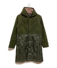 LAVENHAM（ラベンハム）の古着「切替フーデットキルティングコート」｜グリーン