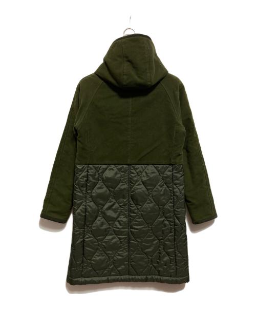LAVENHAM（ラベンハム）LAVENHAM (ラベンハム) 切替フーデットキルティングコート グリーン サイズ:34の古着・服飾アイテム
