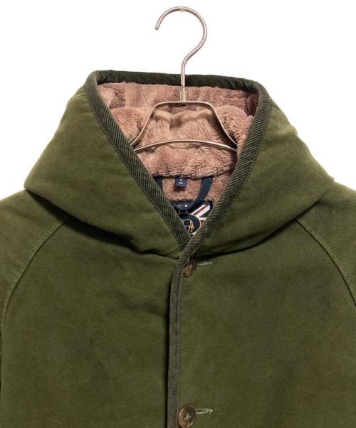 LAVENHAM（ラベンハム）LAVENHAM (ラベンハム) 切替フーデットキルティングコート グリーン サイズ:34の古着・服飾アイテム