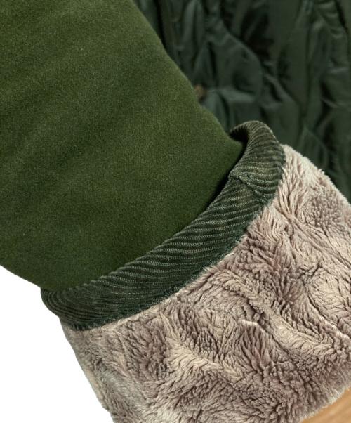 LAVENHAM（ラベンハム）LAVENHAM (ラベンハム) 切替フーデットキルティングコート グリーン サイズ:34の古着・服飾アイテム