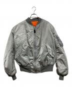 ALPHAアルファ）の古着「90’s MA-1ジャケット」｜シルバー