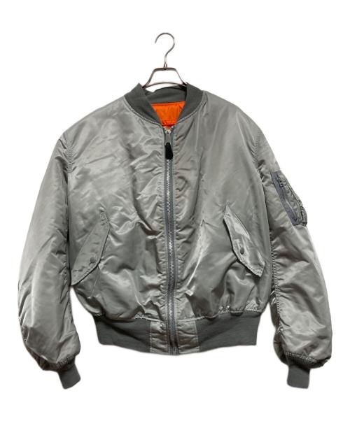 ALPHA（アルファ）ALPHA (アルファ) 90’s MA-1ジャケット シルバー サイズ:XX-LARGEの古着・服飾アイテム