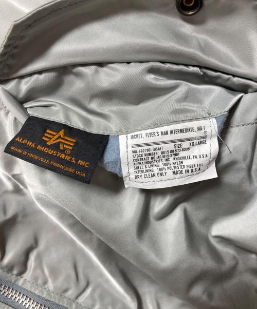 ALPHA（アルファ）ALPHA (アルファ) 90’s MA-1ジャケット シルバー サイズ:XX-LARGEの古着・服飾アイテム