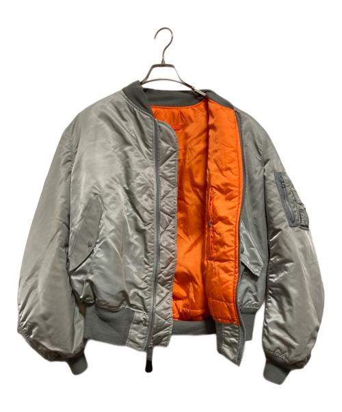 ALPHA（アルファ）ALPHA (アルファ) 90’s MA-1ジャケット シルバー サイズ:XX-LARGEの古着・服飾アイテム