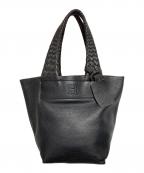 HIROFUヒロフ）の古着「Hロゴメッシュハンドルトートバッグ」｜ブラック