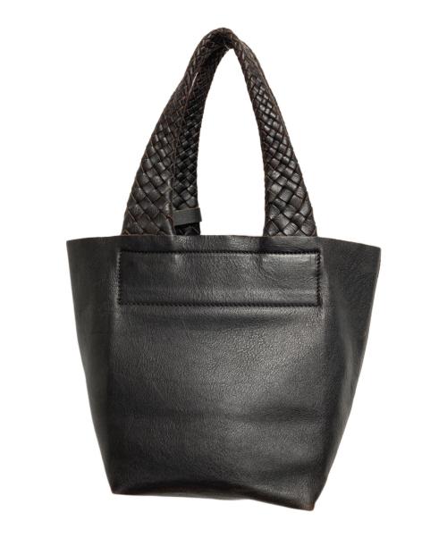 HIROFU（ヒロフ）HIROFU (ヒロフ) Hロゴメッシュハンドルトートバッグ ブラックの古着・服飾アイテム