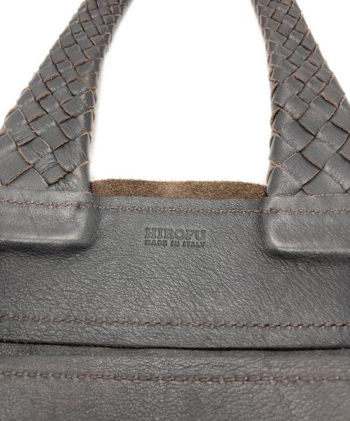 HIROFU（ヒロフ）HIROFU (ヒロフ) Hロゴメッシュハンドルトートバッグ ブラックの古着・服飾アイテム