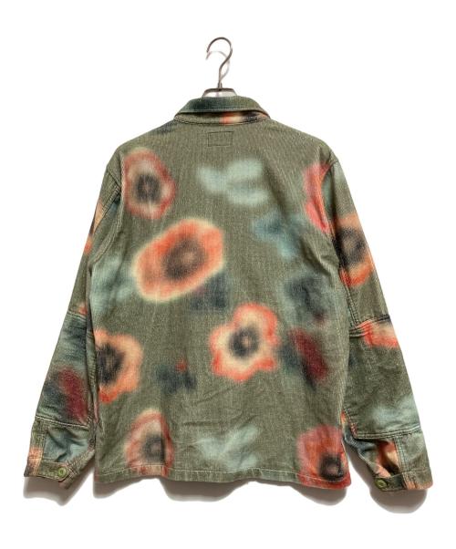 stussy（ステューシー）stussy (ステューシー) Velveteen Jungle SHIRT グリーン サイズ:Mの古着・服飾アイテム