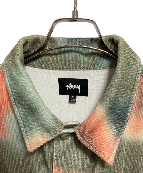 stussy（ステューシー）stussy (ステューシー) Velveteen Jungle SHIRT グリーン サイズ:Mの古着・服飾アイテム