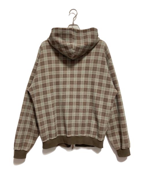 BUTTER GOODS（バターグッズ）Butter Goods (バターグッズ) Waffle Zip-Thru Hood ブラウン サイズ:Lの古着・服飾アイテム