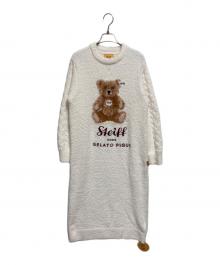 gelato pique（ジェラートピケ）の古着「Steiff パウダージャガードワンピース」｜ベージュ