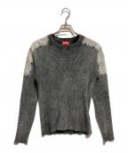 DIESELディーゼル）の古着「K-MARTIN エイジングリブニット」｜グレー
