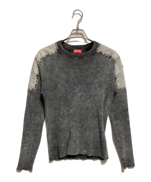 DIESEL（ディーゼル）DIESEL (ディーゼル) K-MARTIN エイジングリブニット グレー サイズ:Sの古着・服飾アイテム