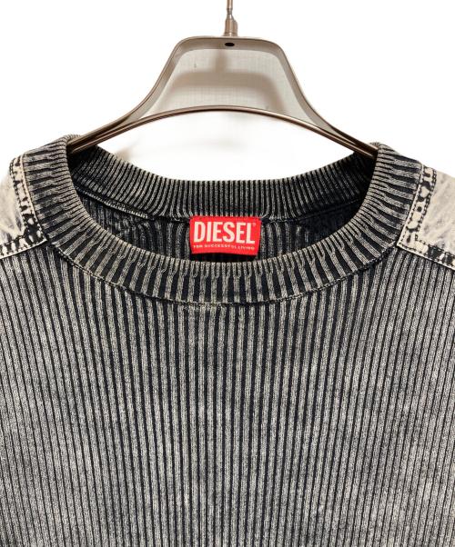 DIESEL（ディーゼル）DIESEL (ディーゼル) K-MARTIN エイジングリブニット グレー サイズ:Sの古着・服飾アイテム