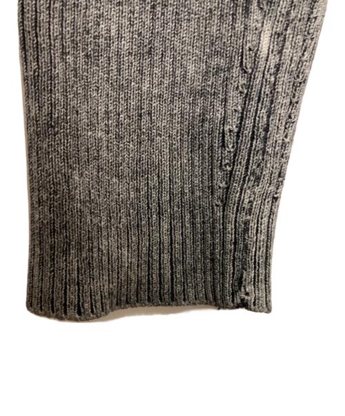 DIESEL（ディーゼル）DIESEL (ディーゼル) K-MARTIN エイジングリブニット グレー サイズ:Sの古着・服飾アイテム