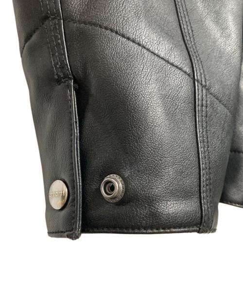 Carhartt WIP（カーハート ワーク イン プログレス）CARHARTT WIP (カーハート ワーク イン プログレス) DETROIT LEATHER JACKET ブラック サイズ:Sの古着・服飾アイテム